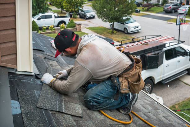 Professional Gutter Repair And Installation technician working in Osseo, WI